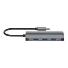 Cygnett Rozbočovač 6w1 USB-C do 3x USB, USB-C, SD karta, Micro SD karta Cygnett SlimMate 100W (SK)