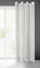DESIGN 91 Hotová záclona s krúžkami - Aria biela s dažďovým efektom, 140 x 250 cm, ZA-389843