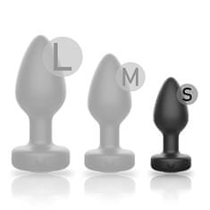 BLACK&SILVER Ibiza Remote Control Anal Plug (Small), vibračný análny kolík s diaľkovým ovládaním