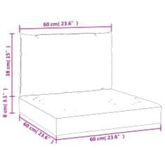 Vidaxl Podložky na paletový nábytok 2 ks, krémové, oxfordská látka