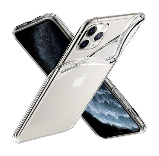 TopQ Puzdro iPhone 11 Pro Max silikón priehľadný ultratenký 0,5 mm 44072