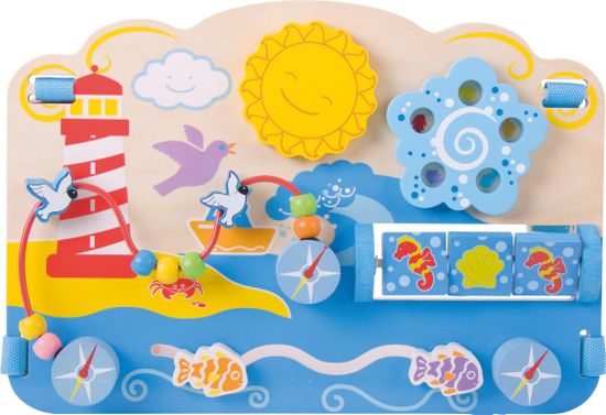 Bigjigs Toys Drevená motorická doska Sea