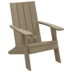 Vidaxl Záhradná stolička Adirondack bledohnedá 75x88,5x89,5cm PP