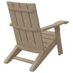 Vidaxl Záhradná stolička Adirondack bledohnedá 75x88,5x89,5cm PP