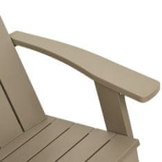 Vidaxl Záhradná stolička Adirondack bledohnedá 75x88,5x89,5cm PP