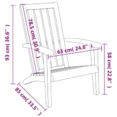 Petromila vidaXL Záhradné stoličky Adirondack 2 ks čierne polyratan