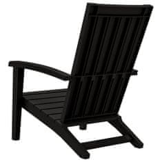Petromila vidaXL Záhradné stoličky Adirondack 2 ks čierne polyratan