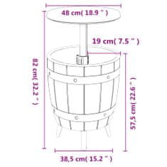 Petromila vidaXL 3-v-1 Chladiaci stôl bledohnedý polypropylén