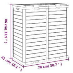 Vidaxl Vonkajší odpadkový kôš bledohnedý 78x41x86 cm polypropylén