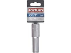 Fortum Hlavica nástrčná predĺžená 1/2", 12mm, L 77mm