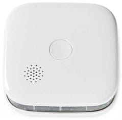 Nedis Wi-Fi šikovný detektor dymu / napájanie z batérie / hlasitosť 85 dB / výdrž snímača 10 rokov / Android & iOS / biely