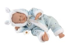 Llorens 63301 LITTLE BABY - spiaca realistická bábika bábätko s mäkkým látkovým telom - 32 cm