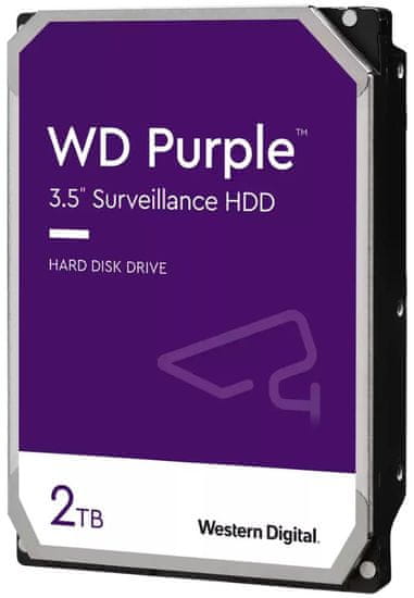 WD PURPLE 2TB / 23PURZ / SATA III / Interné 3,5 "/ 256MB