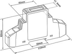 GWL Power Eastron SDM120 Modbus elektroměr pro LAN ovladač v3