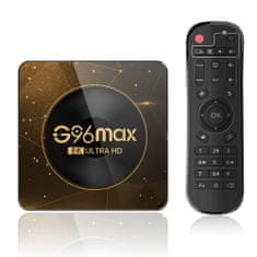 Farrot Multimediálne centrum Smart TV Box G96 Max 2023, Android 13.0, set-top box Hevc 265 Netflix, 16 GB, WiFi, 8K UHD + i8 RGB podsvietená klávesnica