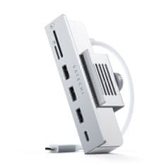 Satechi USB-C Clamp Hub pre 24-palcový Imac - adaptér pre Imac, strieborný