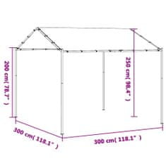 Vidaxl Strieška stanu antracitová 3x3 m oceľ a látka