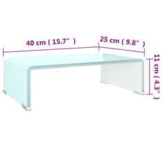 Vidaxl TV stojan/stojan pod monitor, sklo, zelený 40x25x11 cm