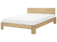 Beliani Drevená posteľ s lamelovým roštom 180x200 cm ROYAN