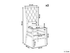 Beliani Súprava 2 jedálenských stoličiek zlatá CLARION