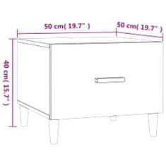 Vidaxl Konferenčné stolíky 2 ks biele 50x50x40 cm kompozitné drevo