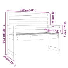 Vidaxl Záhradná lavica 109x48x91,5 cm masívny Douglas