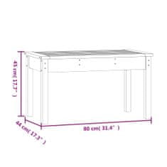 Petromila vidaXL Záhradná lavica sivá 80x44x45 cm masívna borovica