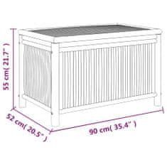 Vidaxl Záhradný úložný box 90x52x55 cm bambus