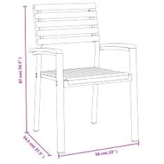 Vidaxl 7-dielna záhradná jedálenská súprava masívna akácia a kov