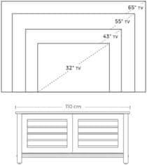 VASAGLE TV stolík MARK
