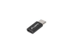 Lanberg adaptér USB-C (M) 2.0 na USB MICRO (F), čierny