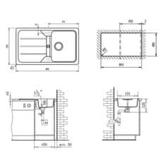 Teka TEKA SIMPLA 45 B TG granitový drez sivá 40144515 - Teka