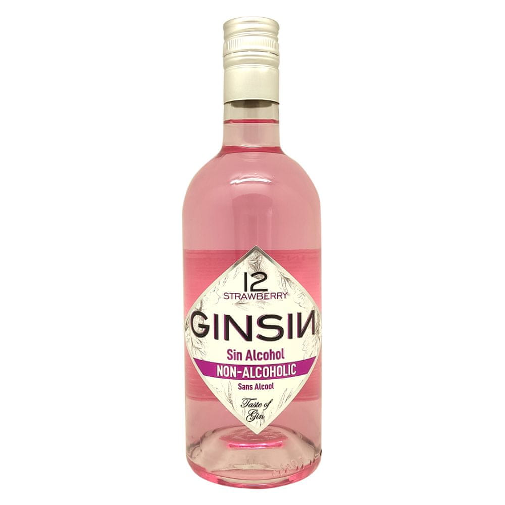 GINSIN Premium Strawberry 0,70L - Nealkoholický bezlepkový destilát 0,0% alk.