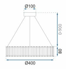 Tutumi Stropné svietidlo LED APP982-CP strieborné