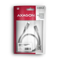 AXAGON BUCM32-CF05AB predlžovací kábel USB-C (M) <-> USB-C (F), 0.5m, USB 20Gbps, PD 240W ALU oplet