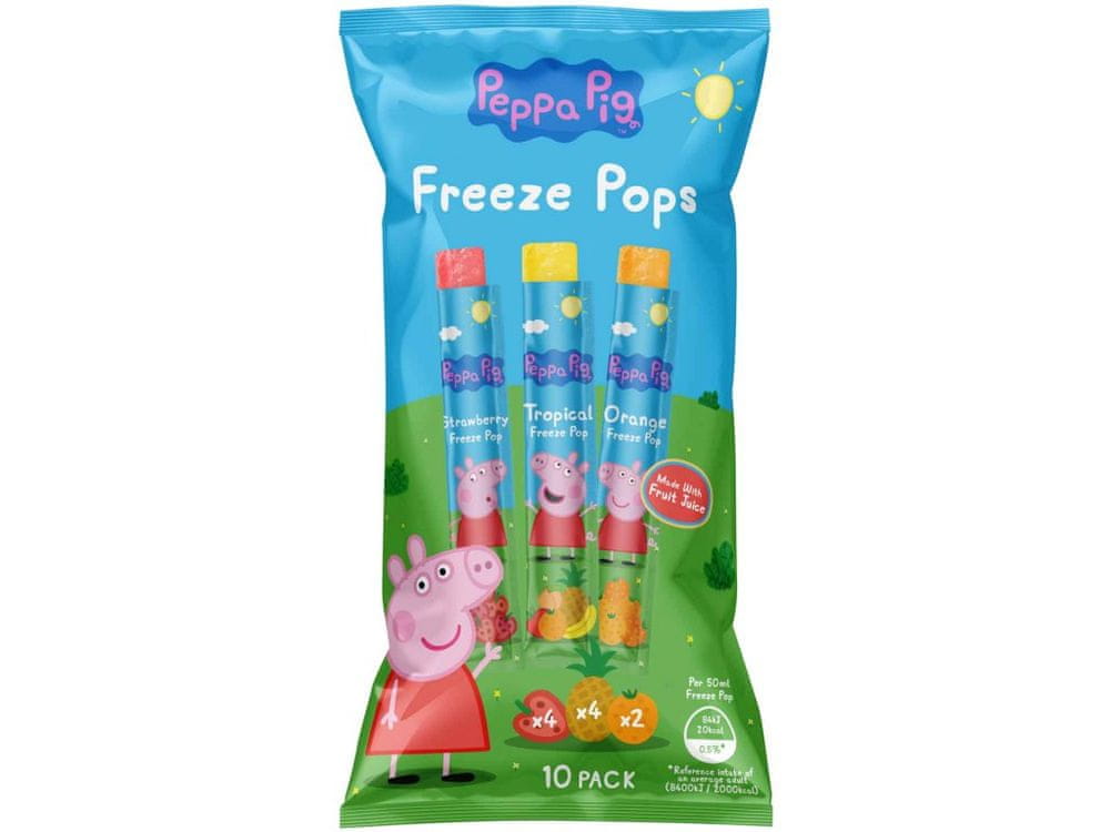 Whatever Brands Peppa Pig Freeze Pops vodovej zmrzliny 10x50ml