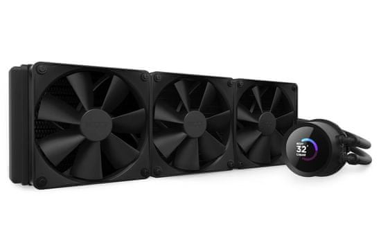 NZXT vodný chladič Kraken 360 / 3x120mm fan / 4-pin PWM / LCD disp. / 6 rokov