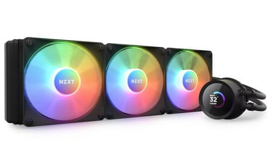 NZXT vodný chladič Kraken 360 RGB / 3x120mm fan / 4-pin PWM / LCD disp. / 6 rokov