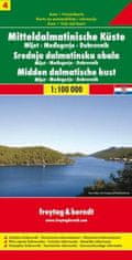 Freytag & Berndt AK 0706 Pobrežie strednej Dalmácie List 4, Mljet - Medžugorie - Dubrovník 1:100 000 / automapa