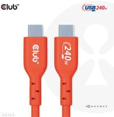 Club 3D kábel USB-C, Data 480Mb,PD 240W(48V/5A) EPR, M/M, 2m