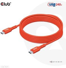 Club 3D kábel USB-C, Data 480Mb,PD 240W(48V/5A) EPR, M/M, 2m