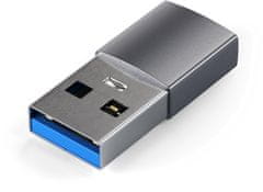 Satechi adaptér USB-A - USB-C, M/F, šedá