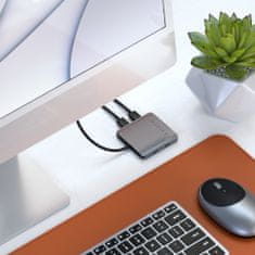 Satechi 4-PORT USB-C Hub, 4xUSB-C 5 Gbps, šedá