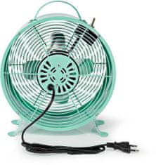 Nedis stolní ventilátor, 25cm, 20W, 2 rychlosti, tyrkysová