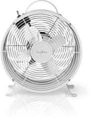 Nedis stolní ventilátor, 25cm, 20W, 2 rychlosti, biela