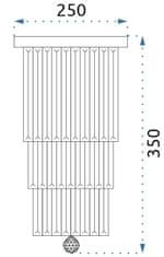 Tutumi Krištáľové stropné svietidlo APP787-3C strieborné