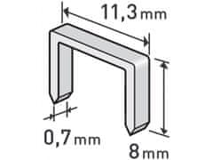 Extol Premium Spony, balenie 1000ks, 8mm, 11,3x0,52x0,70mm