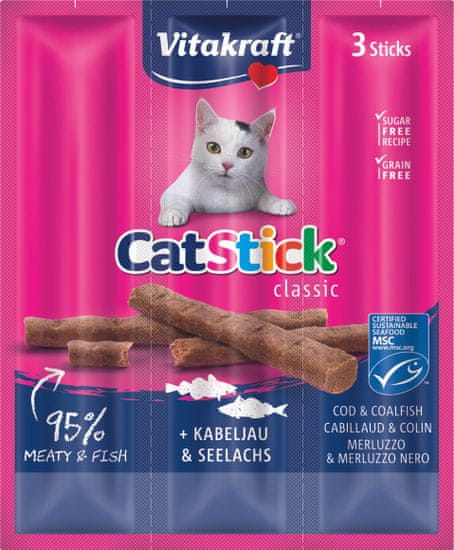 Vitakraft Cat Stick treska-treska tm. 3x6g /20