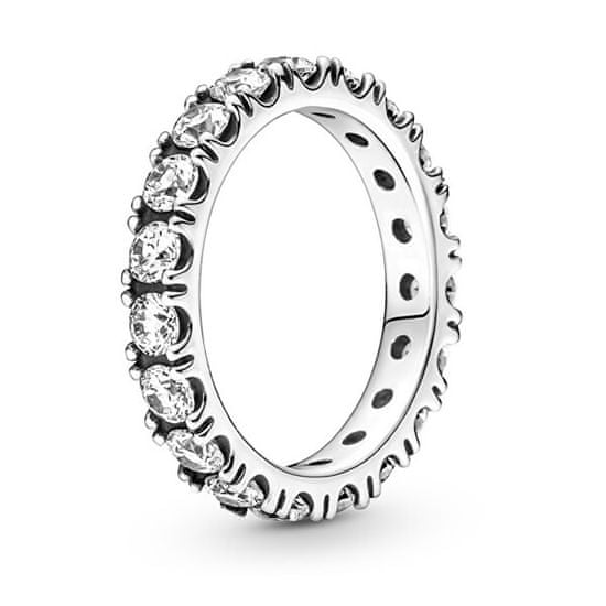 Pandora Trblietavý strieborný prsteň s čírymi kryštálmi Timeless 190050C01