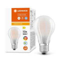 LEDVANCE Stmievateľná LED žiarovka E27 A60 7,5W = 75W 1055lm 4000K Neutrálna biela 300° CRI90 Filament Mliečny Superior